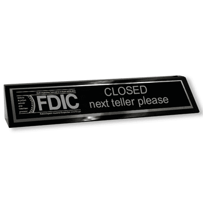 FDIC Next Teller Wood Block - alternate view