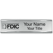 Engraved FDIC 2" x 10" Name Plate