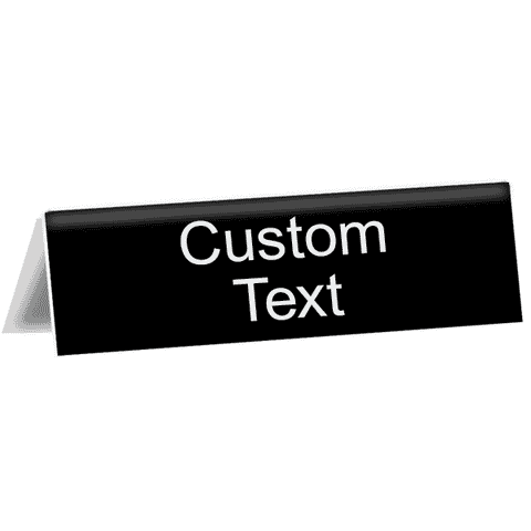 Custom Text 2" x 8" Tent Sign