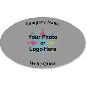 3" x 5" Business Logo Oval Bumper Sticker