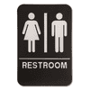 Black Unisex ADA Braille Restroom Sign