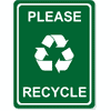 Engraved Please Recycle Sign | 8" x 6"