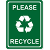 Engraved Please Recycle Sign | 8" x 6"