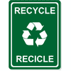 Engraved Bilingual Recycle Sign | 8" x 6"