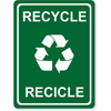 Engraved Bilingual Recycle Sign | 8" x 6"