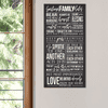 Personalized Family Rules Poster Sign Hung Up on a Wall Next to a Window