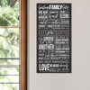 Personalized Family Rules Poster Sign Hung Up on a Wall Next to a Window