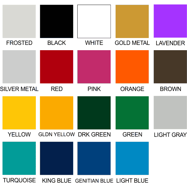 Vinyl Color Options