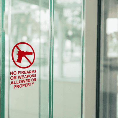 6" x 4" No Weapons Die Cut Vinyl Decal - alternate view
