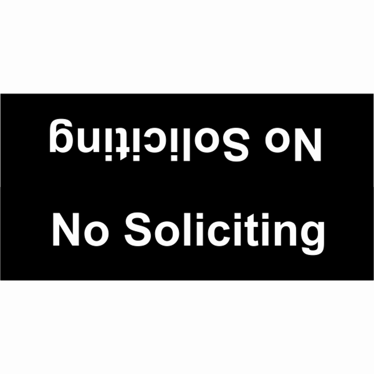 No Soliciting Tent Sign | 2" x 8"