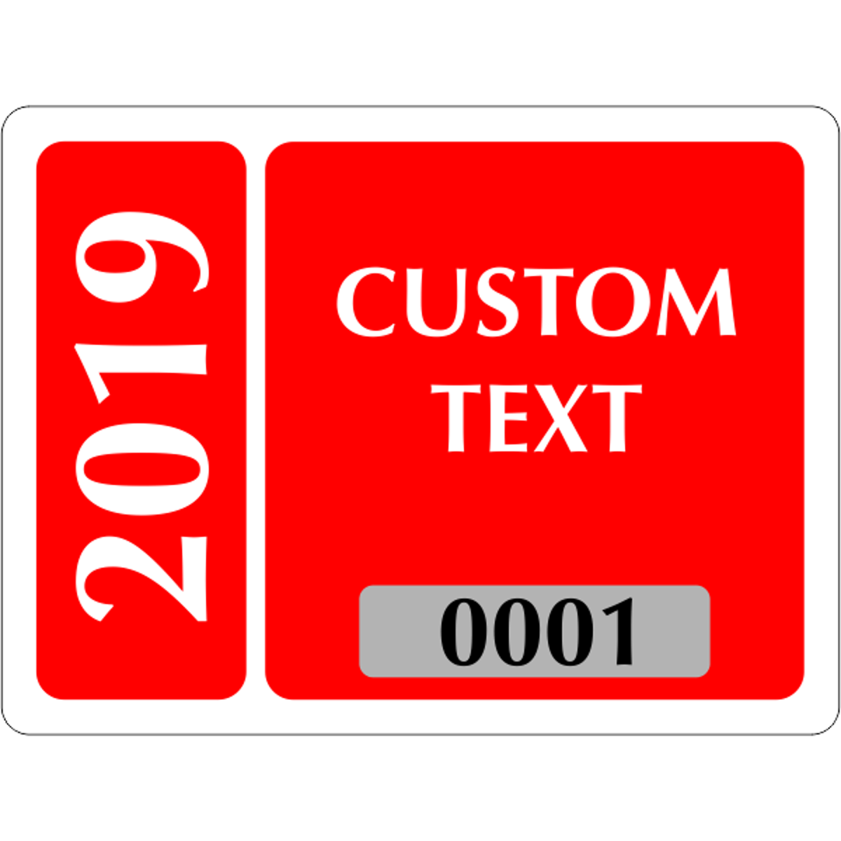 Clear Static Cling Parking Label | Design 102