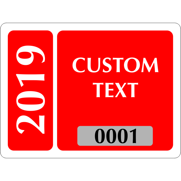 Design 102 Clear Static Cling Parking Label