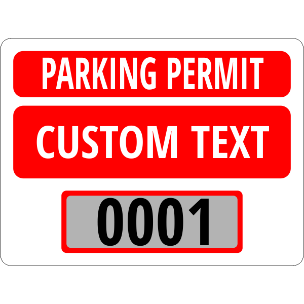 Clear Static Cling Parking Label | Design 104