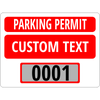 Clear Static Cling Parking Label | Design 104