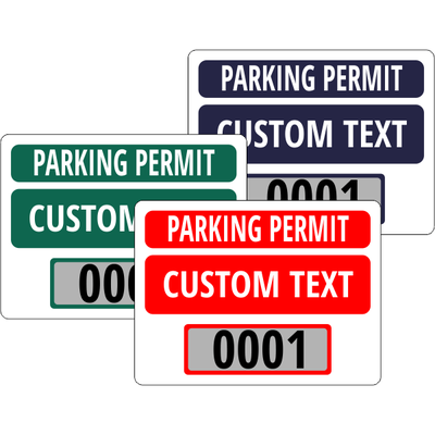Design 104 Clear Static Cling Parking Label - alternate view