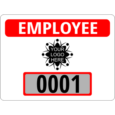 Custom Logo Employee Clear Static Cling Parking Label