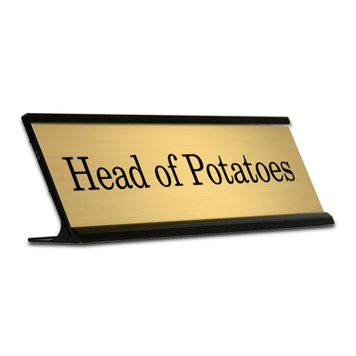 Head of Potatoes Funny Desk Plate