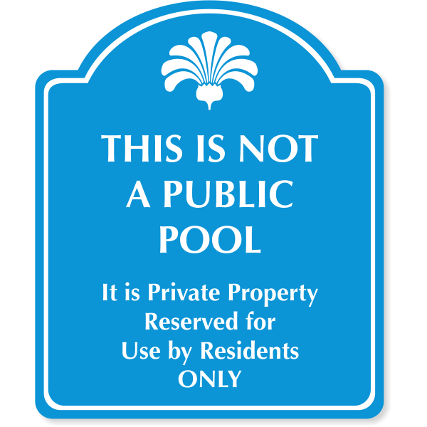 Reserved for Residents 12" x 10" Engraved Sign 