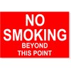 Plastic No Smoking Beyond This Point Sign | 4" x 6"
