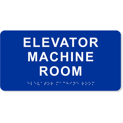 Elevator Machine Room ADA Sign | 4" x 8"