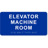 Elevator Machine Room ADA Sign | 4" x 8"