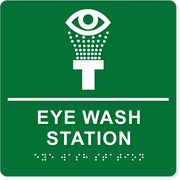 Eye Wash Station 8" x 8" ADA Sign 
