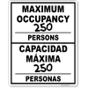 Bilingual Maximum Occupancy Write On Sign | 10" x 8"