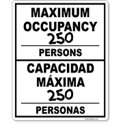 Bilingual Maximum Occupancy 8" x 10" Write On Sign