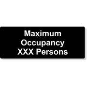 Maximum Occupancy Engraved Plastic Sign | 3" x 8"