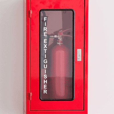 12" x 1" Vertical Fire Extinguisher Cut Vinyl Decal - alternate view