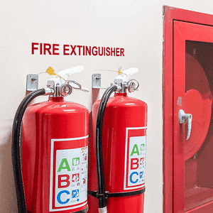 Horizontal Fire Extinguisher Cut Vinyl Decal | 1" x 12"