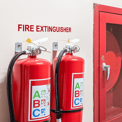 1" x 12" Horizontal Fire Extinguisher Cut Vinyl Decal - alternate view