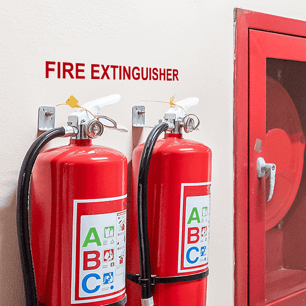 Horizontal Fire Extinguisher Cut Vinyl Decal | 1" x 12"