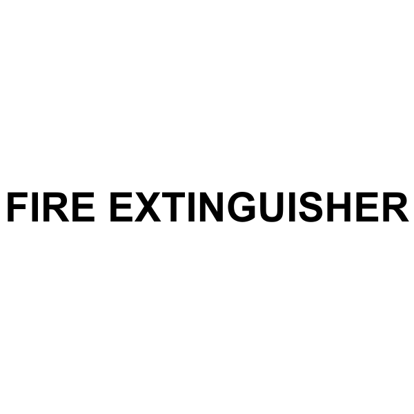 Horizontal Fire Extinguisher Cut Vinyl Decal | 1" x 12"