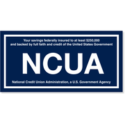NCUA Engraved Plastic Wall Plate | 4" x 8"