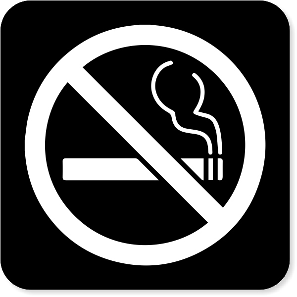 Symbol No Smoking Sign | Engraved Plastic