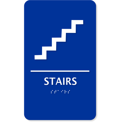 Braille Stairs Plastic ADA Sign