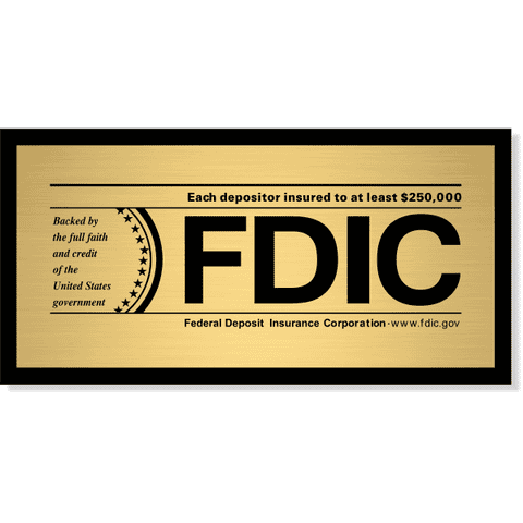 Banks & Financial Institutions 4" x 8" FDIC Sign