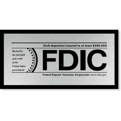 Banks & Financial Institutions 4" x 8" FDIC Sign - alternate view