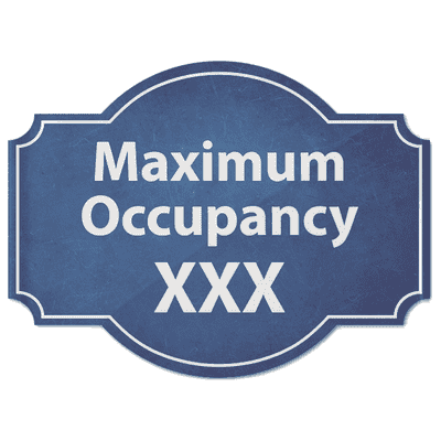 Maximum Occupancy Blue Texture Acrylic Sign | 6" x 8"