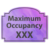 Maximum Occupancy Purple Texture Acrylic Sign | 6" x 8"
