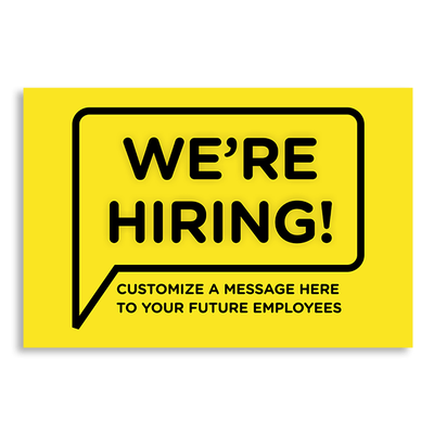 Custom We're Hiring Bubble Yard Sign - alternate view