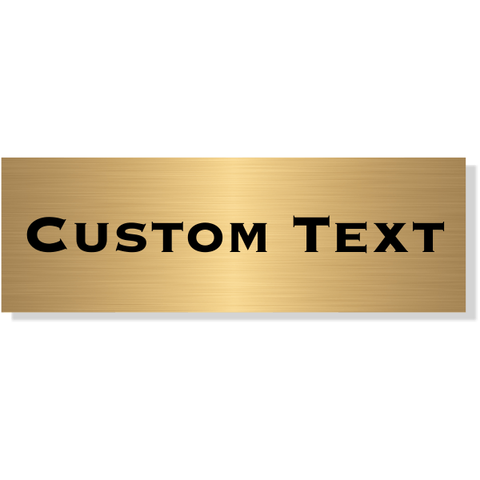 Custom Single Line 1" x 3" Brass Plate