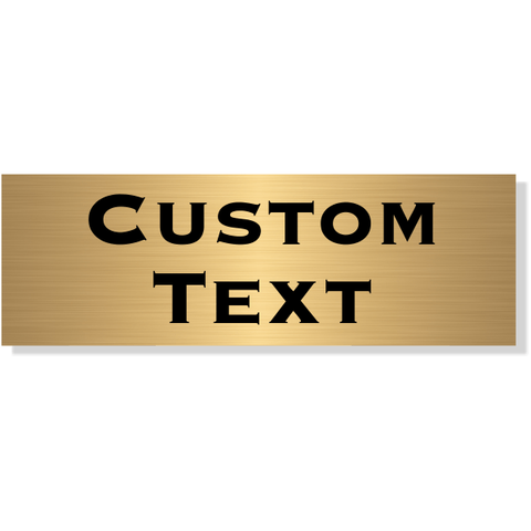 Custom Double Line 1" x 3" Brass Plate
