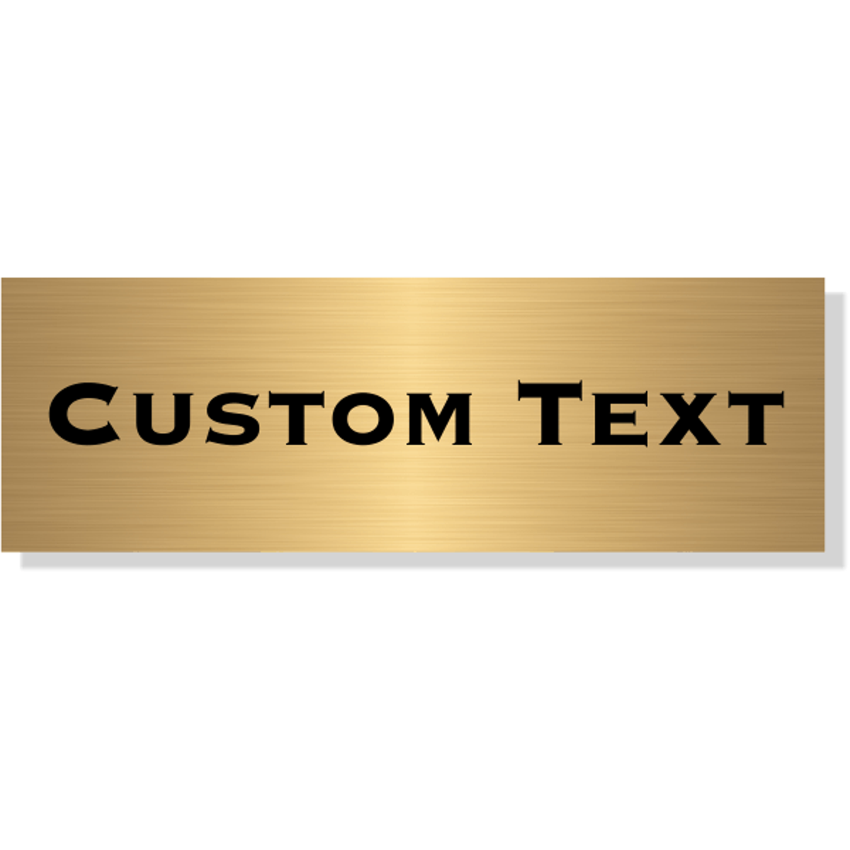 Single Line Custom Text Brass Plate | 2" x 6"