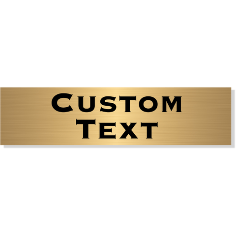 Custom Double Line 2" x 8" Brass Plate