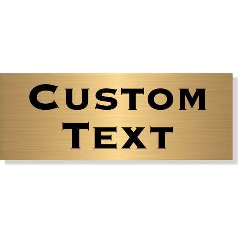 Custom Double Line 3" x 8" Brass Plate