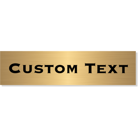 Custom Single Line 3" x 12" Brass Plate