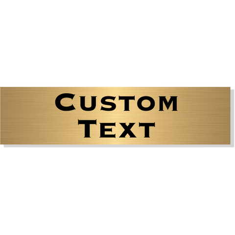 Custom Double Line 3" x 12" Brass Plate