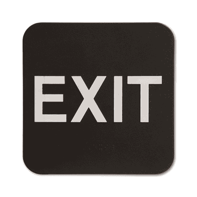 Black Exit ADA Braille Sign
